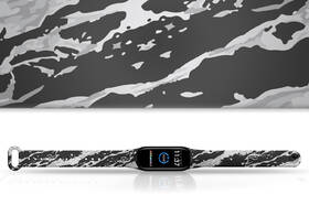 Řemínek Mi-Band na Xiaomi Mi Band 3/4 - motiv Černobílý mramor, černý 

 obrázek produktu 1 z 3