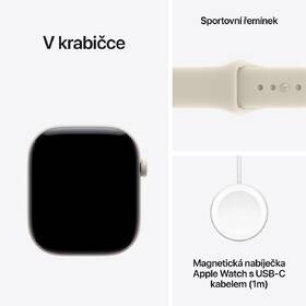 Chytré hodinky Apple GPS + Cellular 46 mm perlově bílá keramika, pískový sportovní řemínek - M/L 

 obrázek produktu 6 z 6