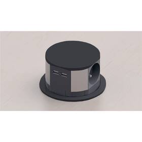 Kabel prodlužovací Solight výsuvný blok, 3x zásuvka, 2x, USB, 1,5m černý

 obrázek produktu 3 z 5