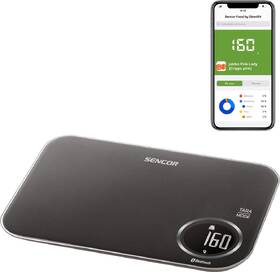 Kuchyňská váha Sencor SKS 7078BK s Bluetooth 

 obrázek produktu 2 z 14