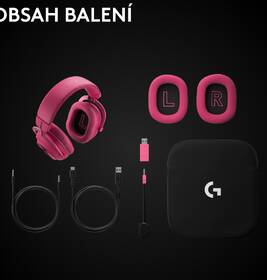 Headset Logitech G PRO X3 Lightspeed Wireless růžový

 obrázek produktu 17 z 17
