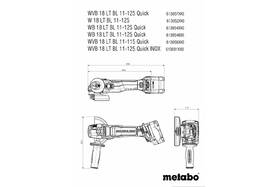 Úhlová bruska akumulátorová Metabo W 18 LT BL 11-125 (bez baterie) 613052840 

 obrázek produktu 6 z 6