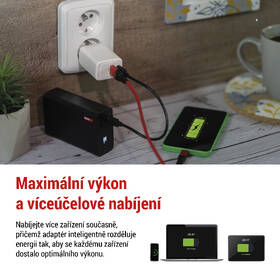 Nabíječka do sítě EMOS GaN, 45W, 1x USB-A/1x USB-C bílá

 obrázek produktu 8 z 14