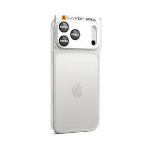 Tvrzené sklo Spigen tR EZ Fit Optik Pro XL na Apple iPhone 17 Pro stříbrné

 obrázek produktu 4 z 15