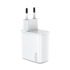 Nabíječka do sítě Celly 2x USB-C/USB-A, GaN, 65 W bílá

 obrázek produktu 1 z 2