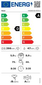 Pračka se sušičkou Haier HWD80-B14959U1-S bílá barva

