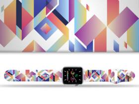 Řemínek Mi-Band na Apple Watch 38/40/41 mm - motiv Indiánský vzor, bílý 

 obrázek produktu 1 z 3