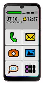 Mobilní telefon Aligator S6100 Senior - demo vínová barva
