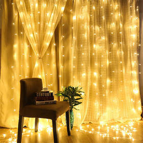 Vánoční osvětlení ColorWay vnitřní, 300 LED, 3× 3m, 220–240V AC, teplá bílá 

 obrázek produktu 14 z 17