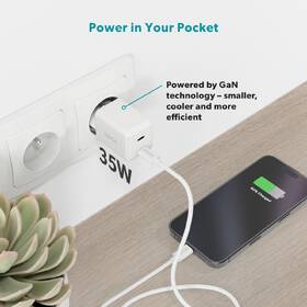Nabíječka do sítě Epico UltraBoost GaN 35W 2xUSB-C + USB-C kabel 1,2m bílá

 obrázek produktu 3 z 5