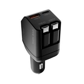 Adaptér do auta Mobile Origin CA22 90W, USB-C + USB-A, 2x USB-C kabel černý

 obrázek produktu 2 z 13
