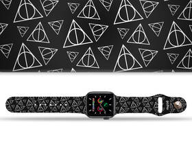 Řemínek Harry Potter na Apple Watch 42/44/45/49 mm - motiv Relikvie smrti, černý 

 obrázek produktu 1 z 3