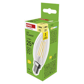 Žárovka LED EMOS Filament svíčka, 1,8 W, E14, teplá bílá 

 obrázek produktu 6 z 7