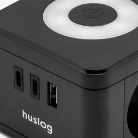 Kabel prodlužovací Huslog 12W 2xzásuvka, 2xUSB-C, 1xUSB černý

 obrázek produktu 1 z 5