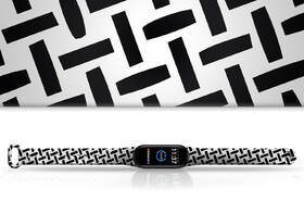 Řemínek Mi-Band na Xiaomi Mi Band 3/4 - motiv Křížový vzor, bílý 

 obrázek produktu 1 z 3