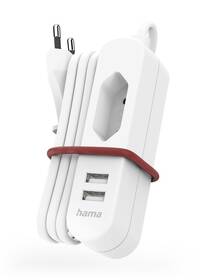 Kabel prodlužovací Hama 2x USB-A, 1x el. zásuvka Euro, 1,9 m bílý

 obrázek produktu 2 z 4