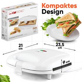 Sendvičovač Clatronic ST 3813 WH bílý

 obrázek produktu 3 z 6