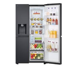 Americká lednice LG GSLE91EVAC černá barva
