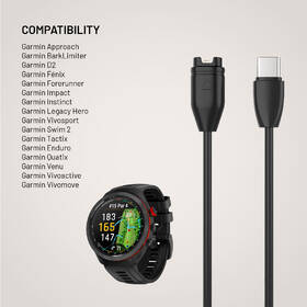 Nabíjecí kabel FIXED USB-C na Garmin Forerunner/Fenix/Venu/Vívoactive/Instinct, 2m černý

 obrázek produktu 2 z 5