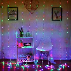 Vánoční osvětlení ColorWay vnitřní, 300 LED, 3× 3m, 220–240V AC, vícebarevné 

 obrázek produktu 3 z 5