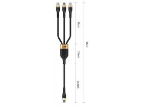 Kabel WG 3v1 USB-C x 3x USB-C 130W 1,5m černý

 obrázek produktu 2 z 3