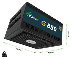 Zdroj Evolveo G850 Black 850W 80+ Gold, ATX 3.1 černý

 obrázek produktu 5 z 14