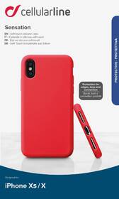 Kryt na mobil CellularLine SENSATION na Apple iPhone X/Xs červený

 obrázek produktu 3 z 3