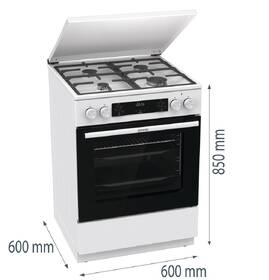 Kombinovaný sporák Gorenje GK6C5WF bílý

 obrázek produktu 10 z 10