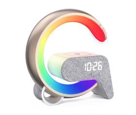 Stolní LED lampička IMMAX FLAMINGO, Qi nabíjení, budík zlatá

 obrázek produktu 3 z 9