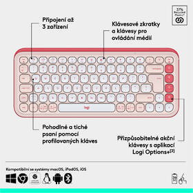 Klávesnice Logitech POP ICON, US layout růžová

 obrázek produktu 6 z 10