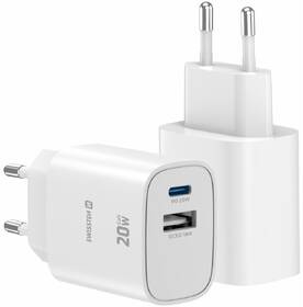 Nabíječka do sítě Swissten EDGE GaN 1x USB-C PD 20W/1x USB-A 18W QC bílá

 obrázek produktu 4 z 8