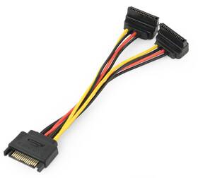 Kabel Gembird SATA napájecí na 2x SATA 90°, rozdvojka, 15cm 

 obrázek produktu 2 z 3