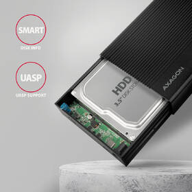 Externí rámeček Axagon RIBBED box USB-C 3.2 Gen 1 - SATA 6G 3.5" černý

 obrázek produktu 3 z 5