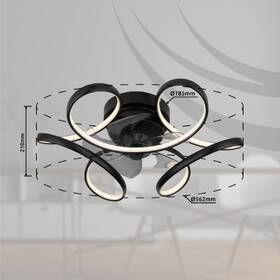 Stropní svítidlo GLOBO LORIS 03638, s ventilátorem černé

 obrázek produktu 7 z 7