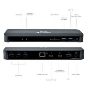 Dokovací stanice i-tec Thunderbolt 3 Dual 4K + USB-C na DisplayPort (1,5 m) + Power Adapter 180W 

 obrázek produktu 2 z 6