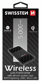Powerbanka Swissten Slim 5000mAh, USB-C, lightning, bezdrátové nabíjení černá

 obrázek produktu 1 z 1