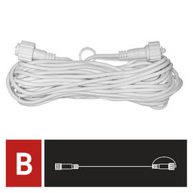 Prodlužovací kabel EMOS pro spojovací řetězy Profi bílý, 10 m, venkovní i vnitřní 

 obrázek produktu 4 z 7