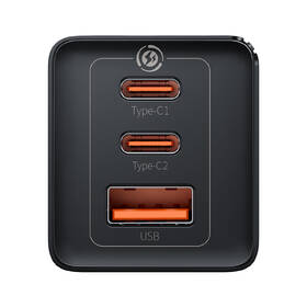 Nabíječka do sítě Baseus GaN5 Pro, 2x USB-C, USB-A, 65W + USB-C kabel 1m černá

 obrázek produktu 4 z 10