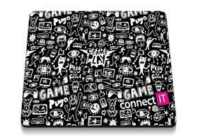 Podložka pod myš Connect IT Doodle malá, 32 x 26 cm černá/bílá

 obrázek produktu 1 z 5