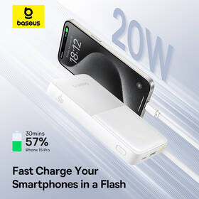 Powerbanka Baseus Bipow 2 10000mAh 20W s kabelem USB-C bílá

 obrázek produktu 10 z 17