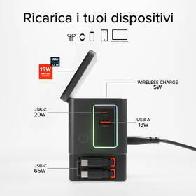 Bezdrátová nabíječka SBS MagSafe-compatible Wireless Power Dock 6-in-1 100 W černá

 obrázek produktu 1 z 9