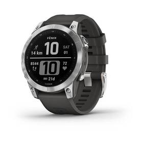 Chytré hodinky Garmin fenix 7 Glass - Silver / Graphite Silicone Band 

 obrázek produktu 6 z 10