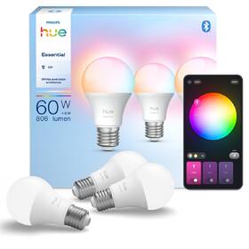 Chytrá žárovka Philips Essential Bluetooth, 8 W, A60, E27, White and Color Ambiance (3 ks) 

 obrázek produktu 2 z 8