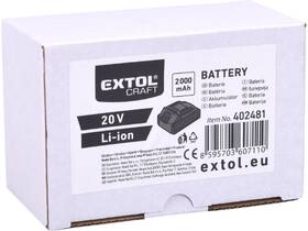 Akumulátor EXTOL ENERGY 402481 20V Li-ion, 2Ah 

 obrázek produktu 2 z 2