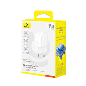 Nabíječka do sítě Baseus PicoGo GaN USB-C PD 45 W bílá

 obrázek produktu 9 z 10
