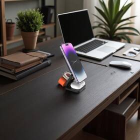 Bezdrátová nabíječka Cubenest EQ310 3v1 Qi2 s MagSafe (EQ310GY) šedá

 obrázek produktu 8 z 10