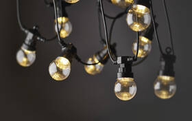 Party osvětlení EMOS 50 LED řetěz - 10x párty žárovky čiré, 5 m, venkovní i vnitřní, teplá bílá 

 obrázek produktu 2 z 7