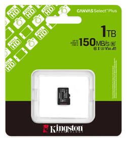 Paměťová karta Kingston Canvas Select Plus MicroSDXC 1TB UHS-I U3 (R150/W30) černá

 obrázek produktu 2 z 2