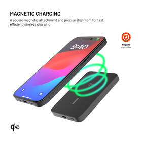 Powerbanka FIXED MagZen 5 Crystal s Qi2 a MagSafe, 5000 mAh černá

 obrázek produktu 2 z 11