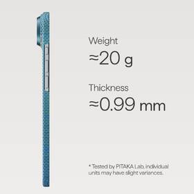 Kryt na mobil Pitaka Ultra-Slim Lucid Blue na Apple iPhone 17 modrý

 obrázek produktu 3 z 3